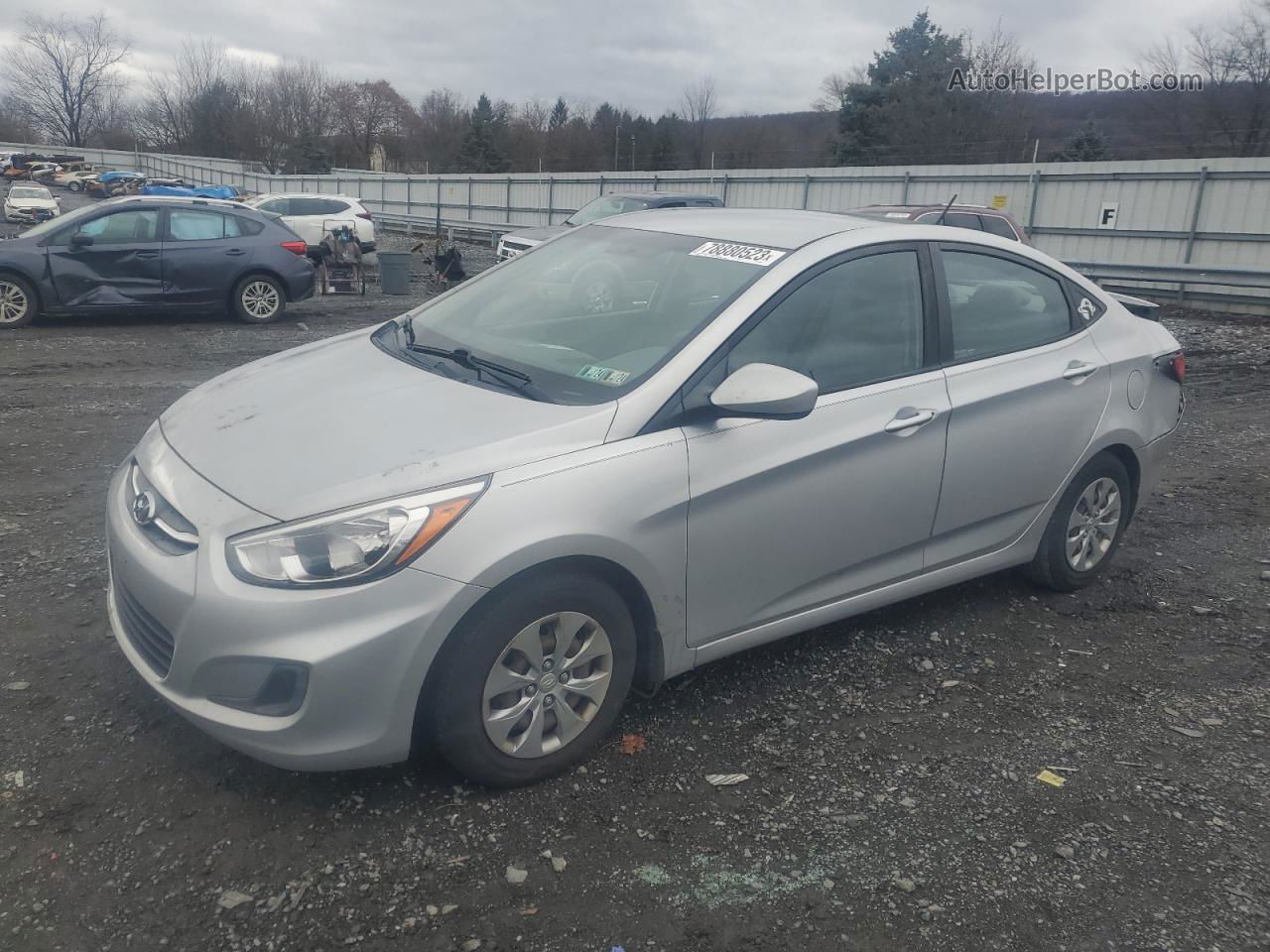 2017 Hyundai Accent Se Silver vin: KMHCT4AE1HU330929