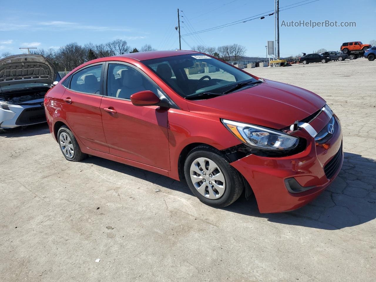 2017 Hyundai Accent Se Красный vin: KMHCT4AE1HU373134