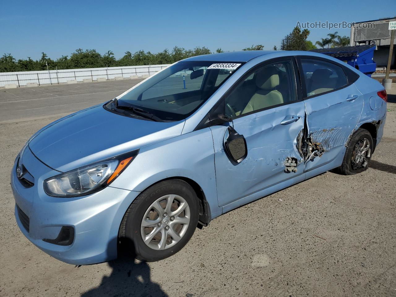 2013 Hyundai Accent Gls Синий vin: KMHCT4AE2DU326303