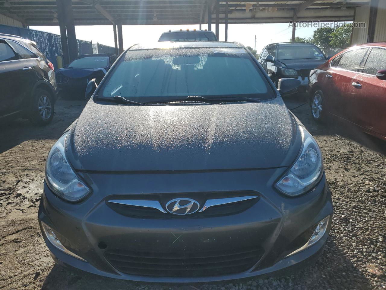 2013 Hyundai Accent Gls Gray vin: KMHCT4AE2DU328763