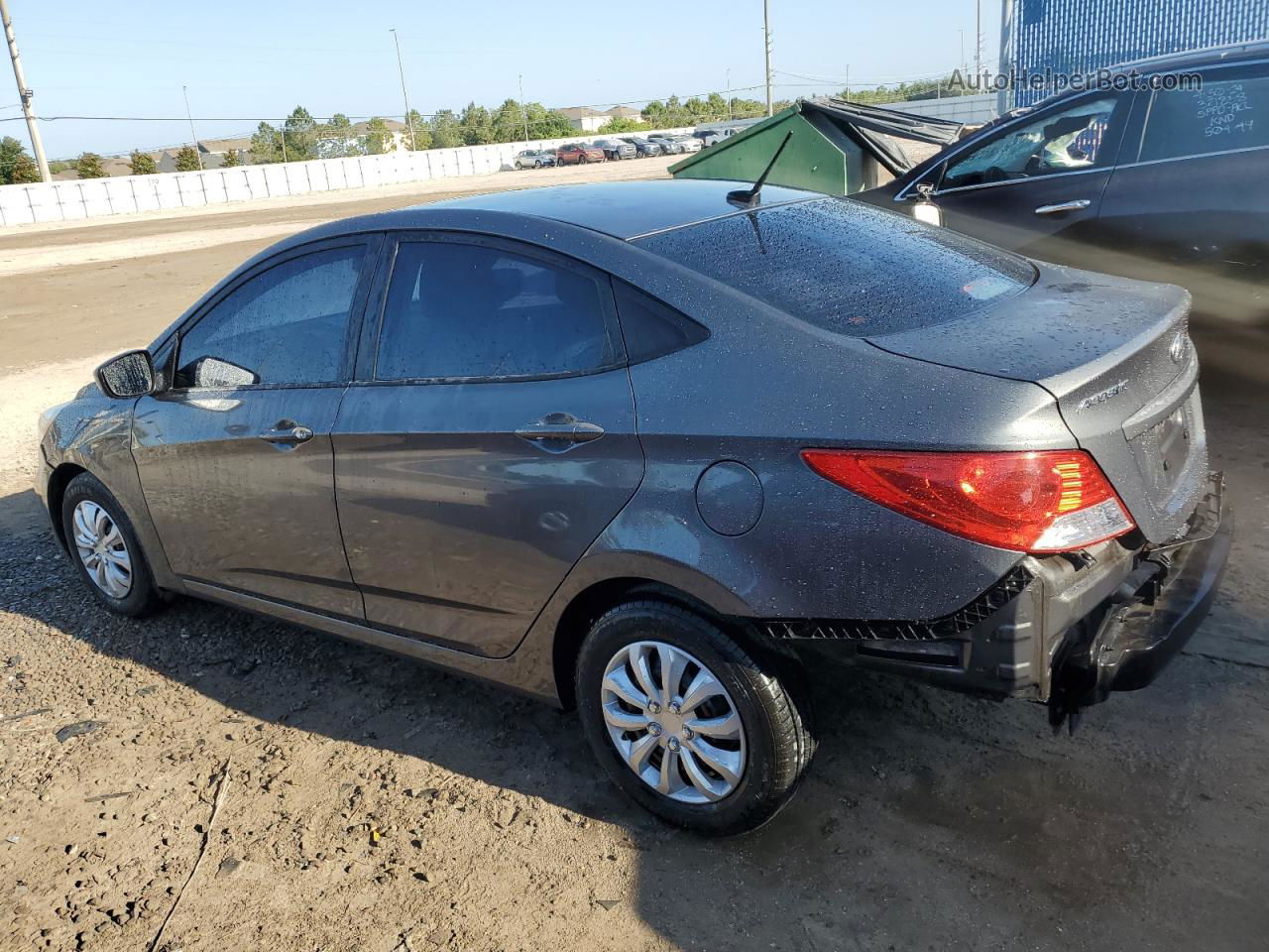 2013 Hyundai Accent Gls Gray vin: KMHCT4AE2DU328763