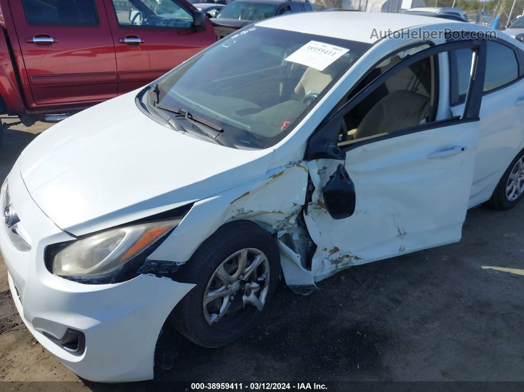 2013 Hyundai Accent Gls White vin: KMHCT4AE2DU460082