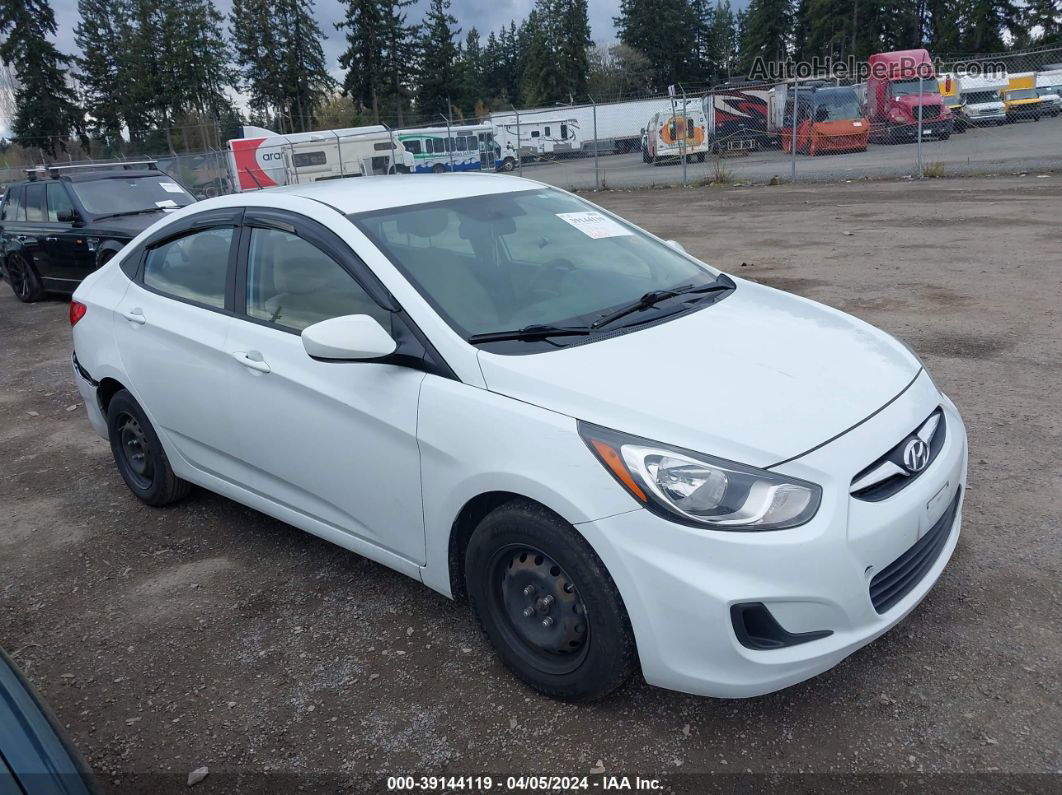 2013 Hyundai Accent Gls White vin: KMHCT4AE2DU460986