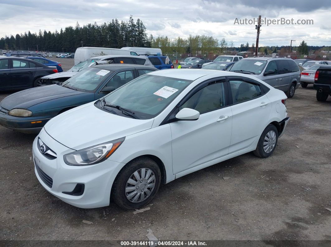 2013 Hyundai Accent Gls White vin: KMHCT4AE2DU460986