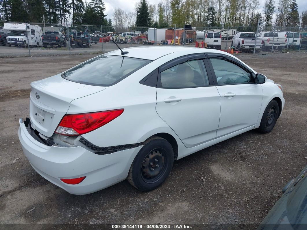 2013 Hyundai Accent Gls White vin: KMHCT4AE2DU460986