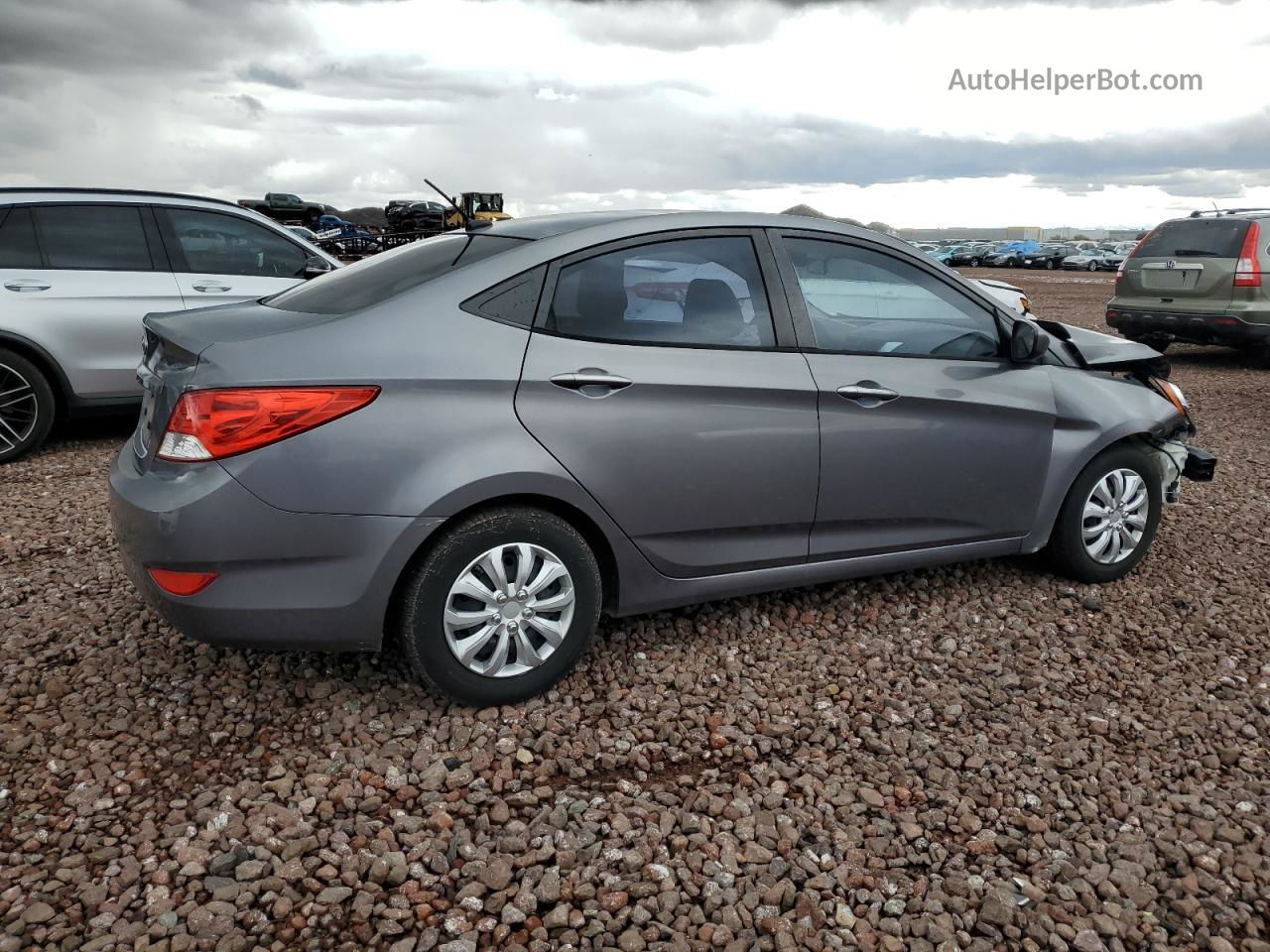 2014 Hyundai Accent Gls Gray vin: KMHCT4AE2EU620768