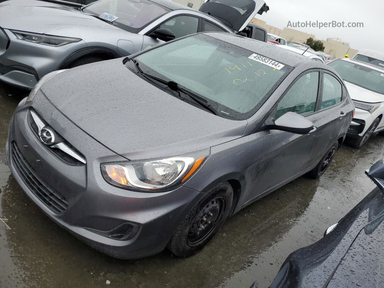 2014 Hyundai Accent Gls Gray vin: KMHCT4AE2EU650773