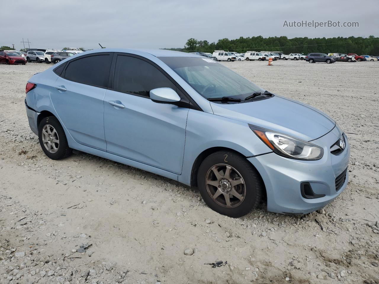 2014 Hyundai Accent Gls Синий vin: KMHCT4AE2EU690061