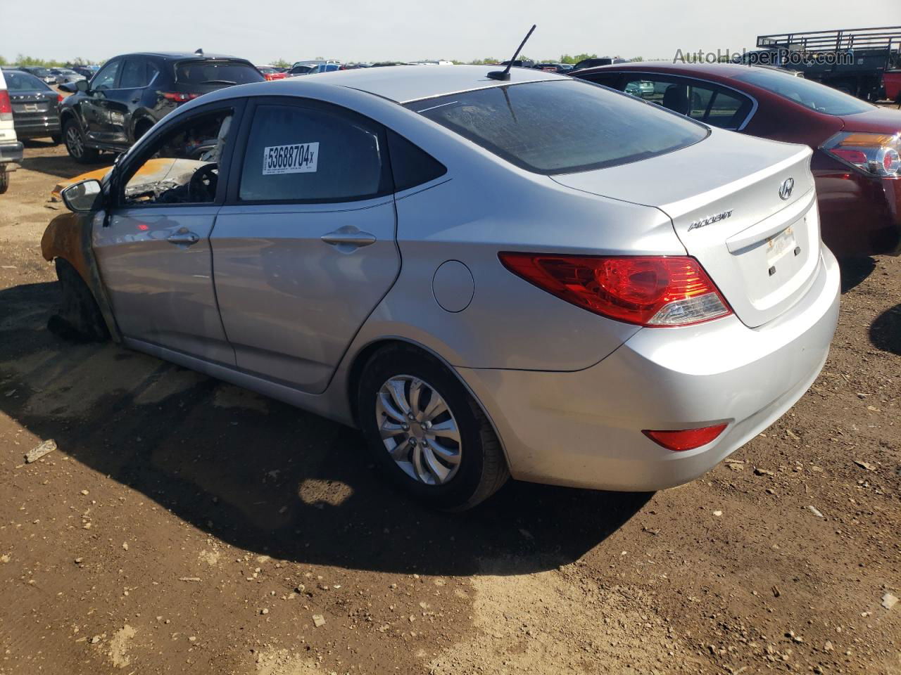 2014 Hyundai Accent Gls Silver vin: KMHCT4AE2EU721017