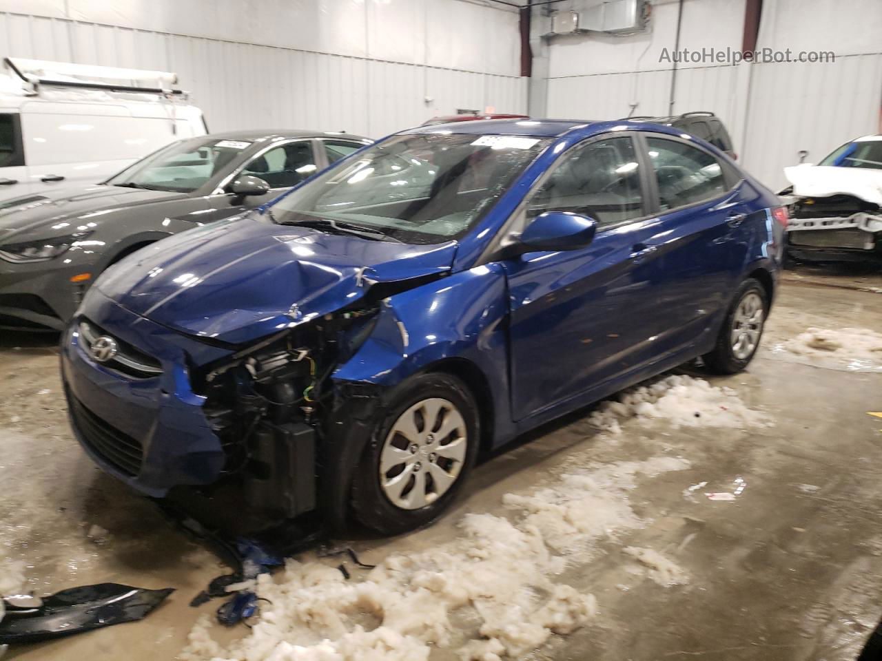 2015 Hyundai Accent Gls Blue vin: KMHCT4AE2FU795569