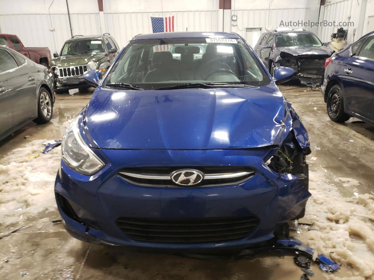 2015 Hyundai Accent Gls Blue vin: KMHCT4AE2FU795569