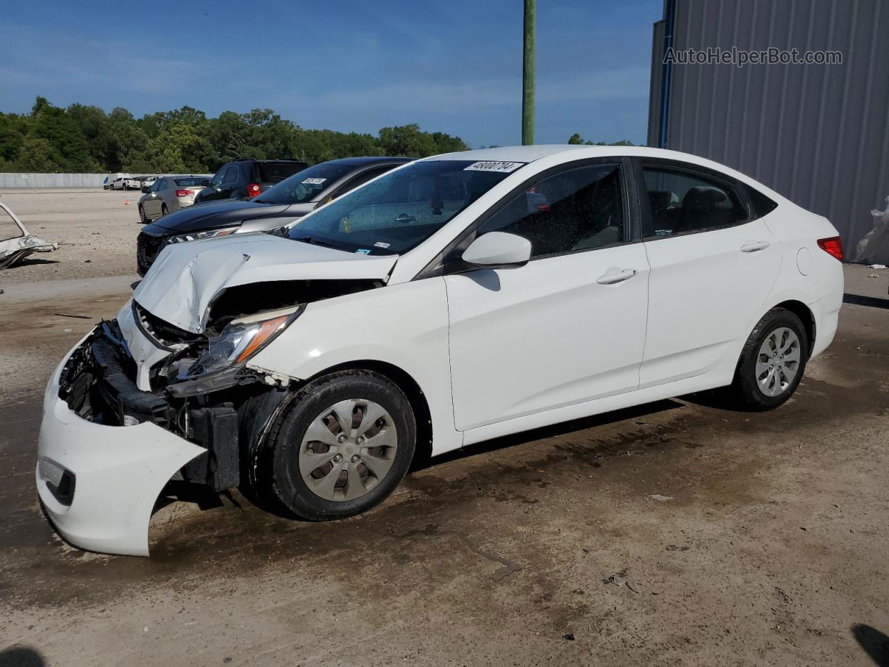 2015 Hyundai Accent Gls White vin: KMHCT4AE2FU801306