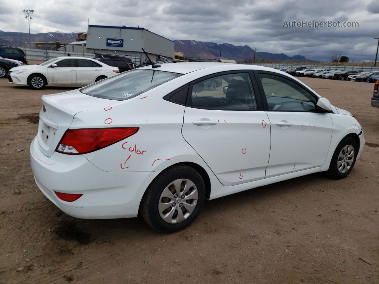 2015 Hyundai Accent Gls White vin: KMHCT4AE2FU817151