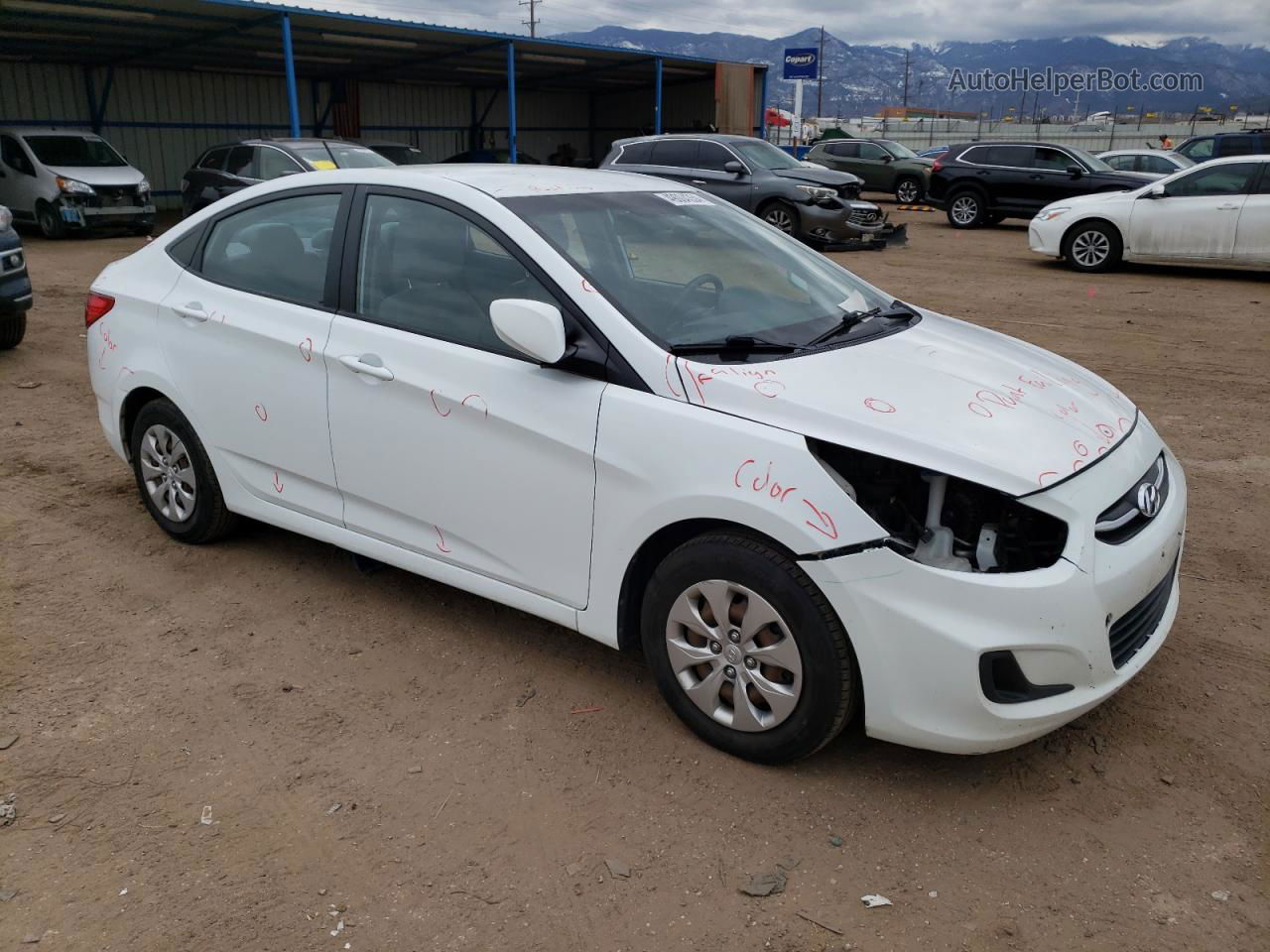 2015 Hyundai Accent Gls White vin: KMHCT4AE2FU817151