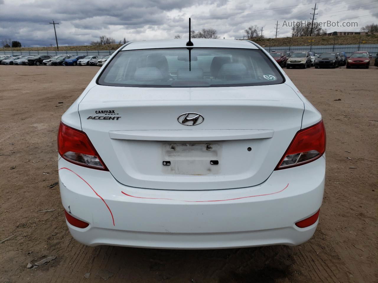 2015 Hyundai Accent Gls White vin: KMHCT4AE2FU817151