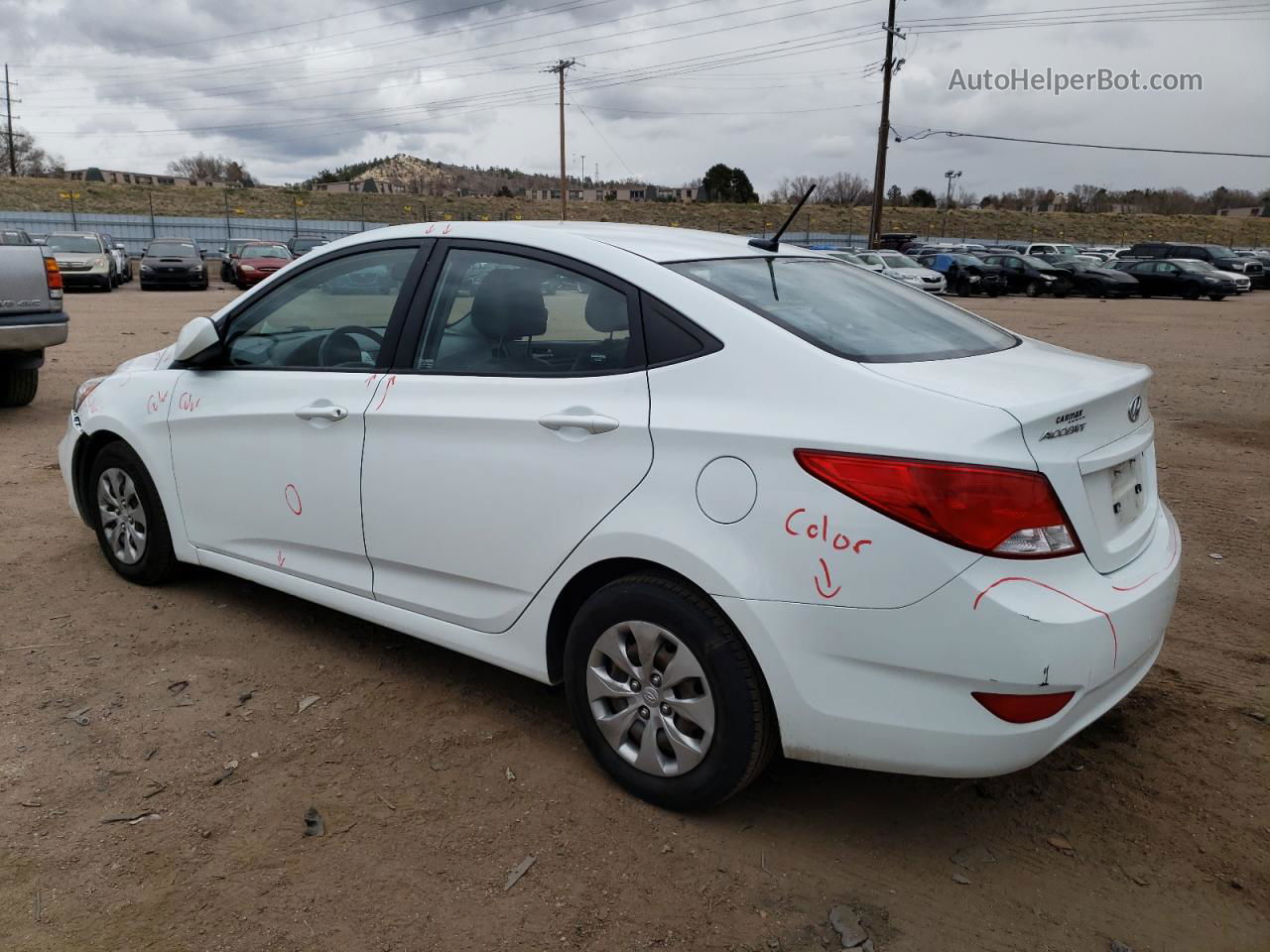 2015 Hyundai Accent Gls White vin: KMHCT4AE2FU817151