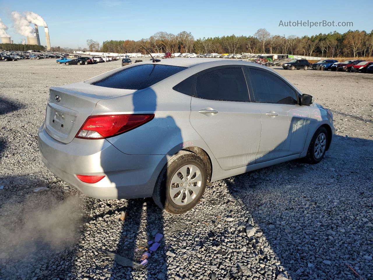 2015 Hyundai Accent Gls Silver vin: KMHCT4AE2FU839358