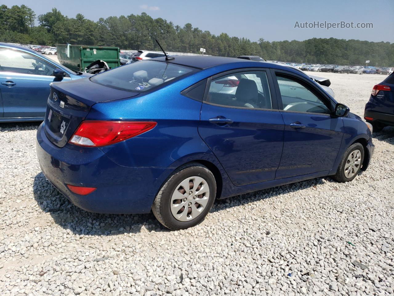 2015 Hyundai Accent Gls Синий vin: KMHCT4AE2FU851249