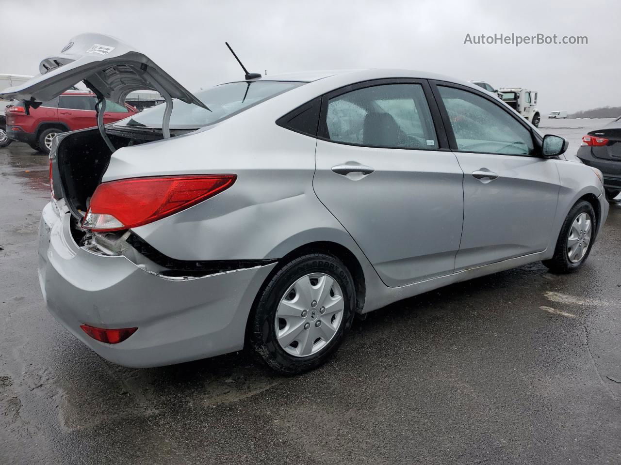 2015 Hyundai Accent Gls Silver vin: KMHCT4AE2FU898667