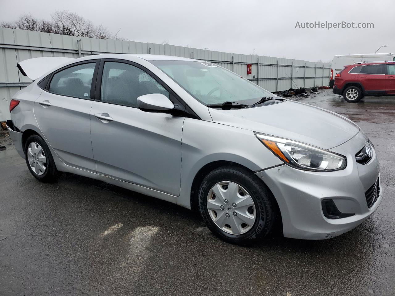 2015 Hyundai Accent Gls Silver vin: KMHCT4AE2FU898667