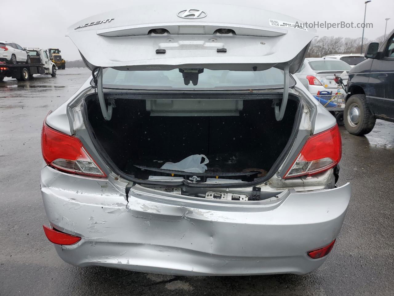 2015 Hyundai Accent Gls Silver vin: KMHCT4AE2FU898667