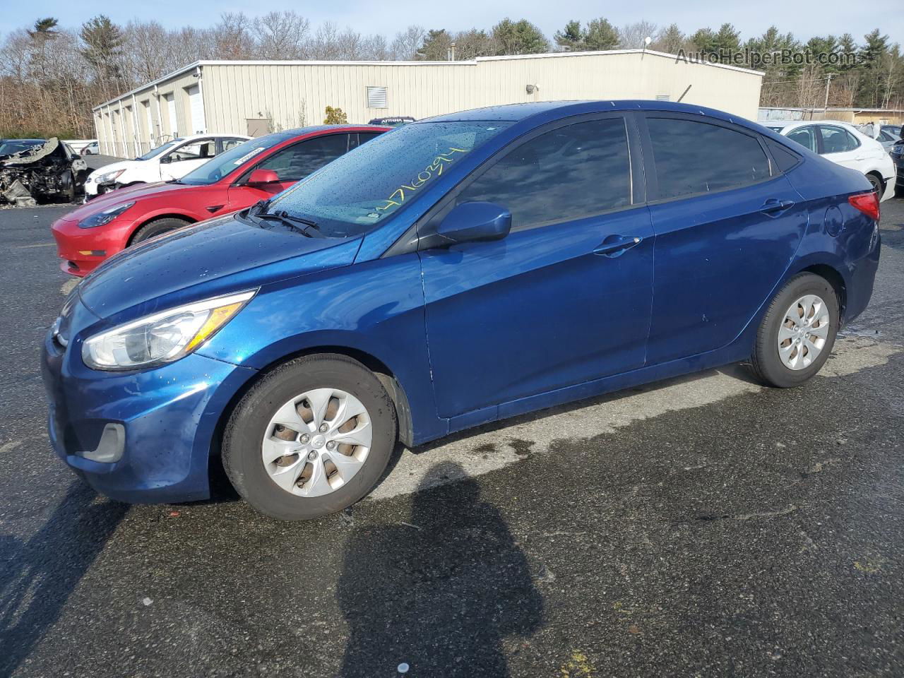 2015 Hyundai Accent Gls Blue vin: KMHCT4AE2FU905178