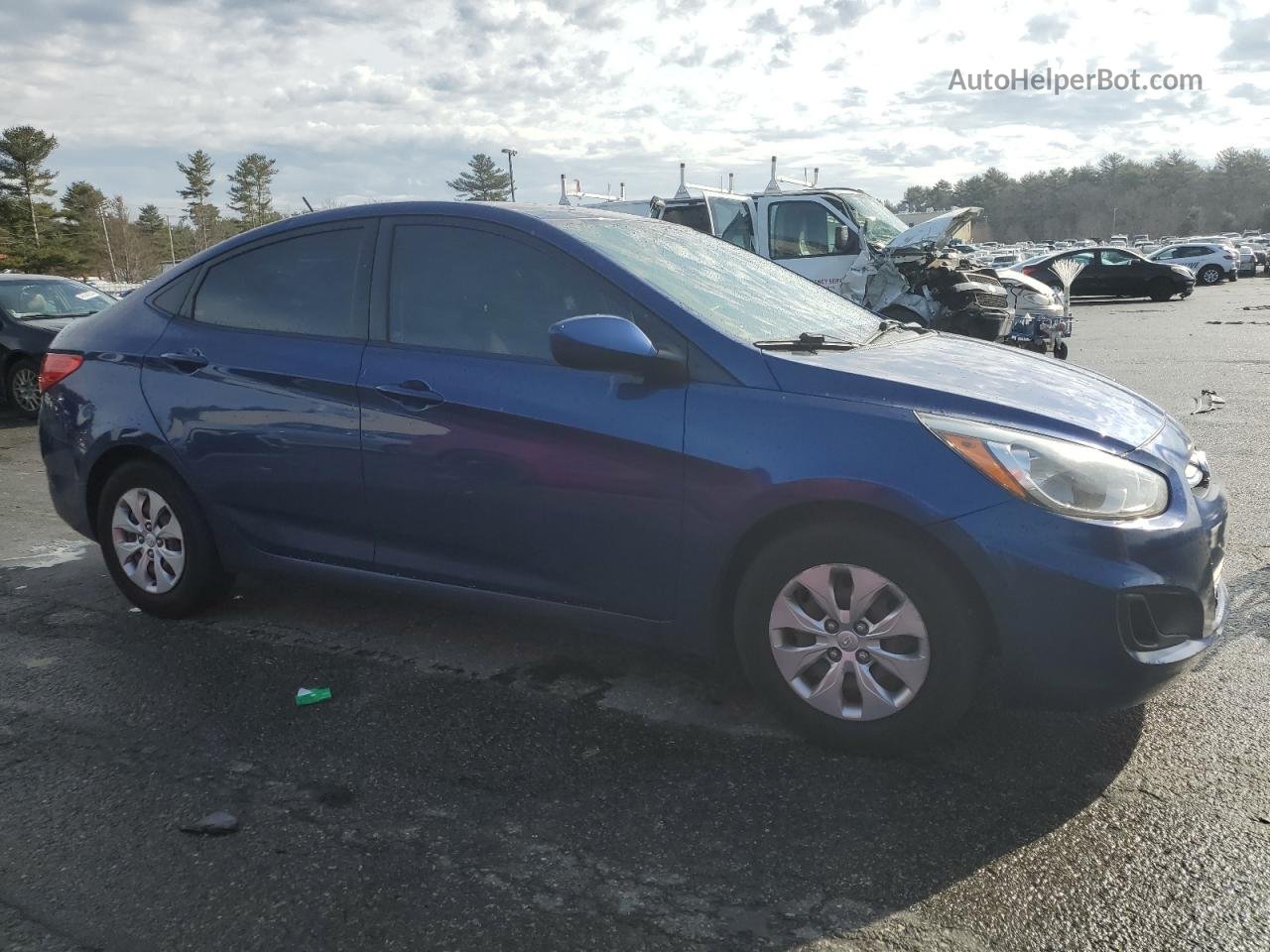 2015 Hyundai Accent Gls Blue vin: KMHCT4AE2FU905178