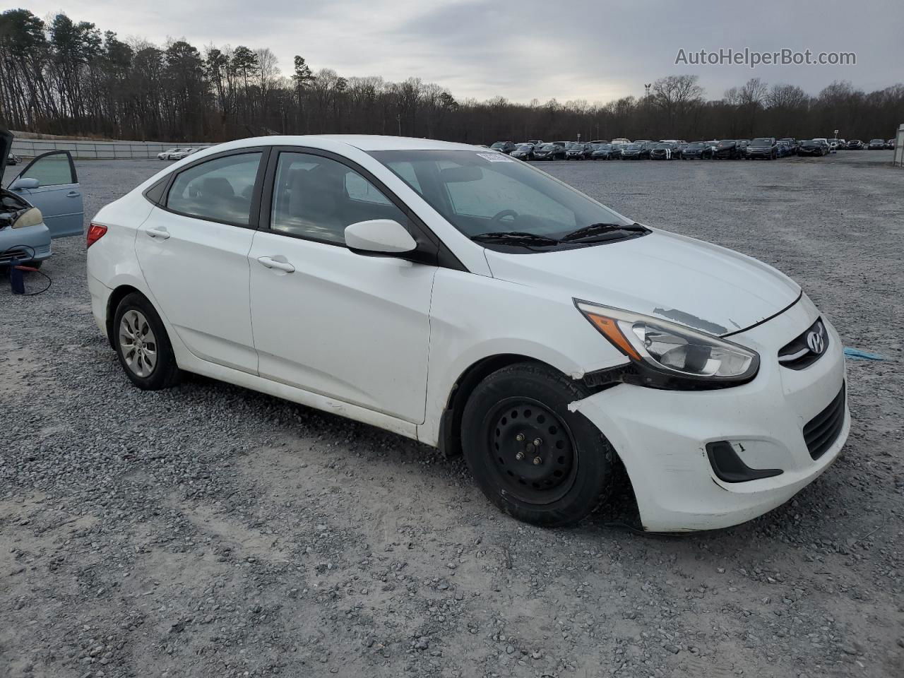 2015 Hyundai Accent Gls White vin: KMHCT4AE2FU905505