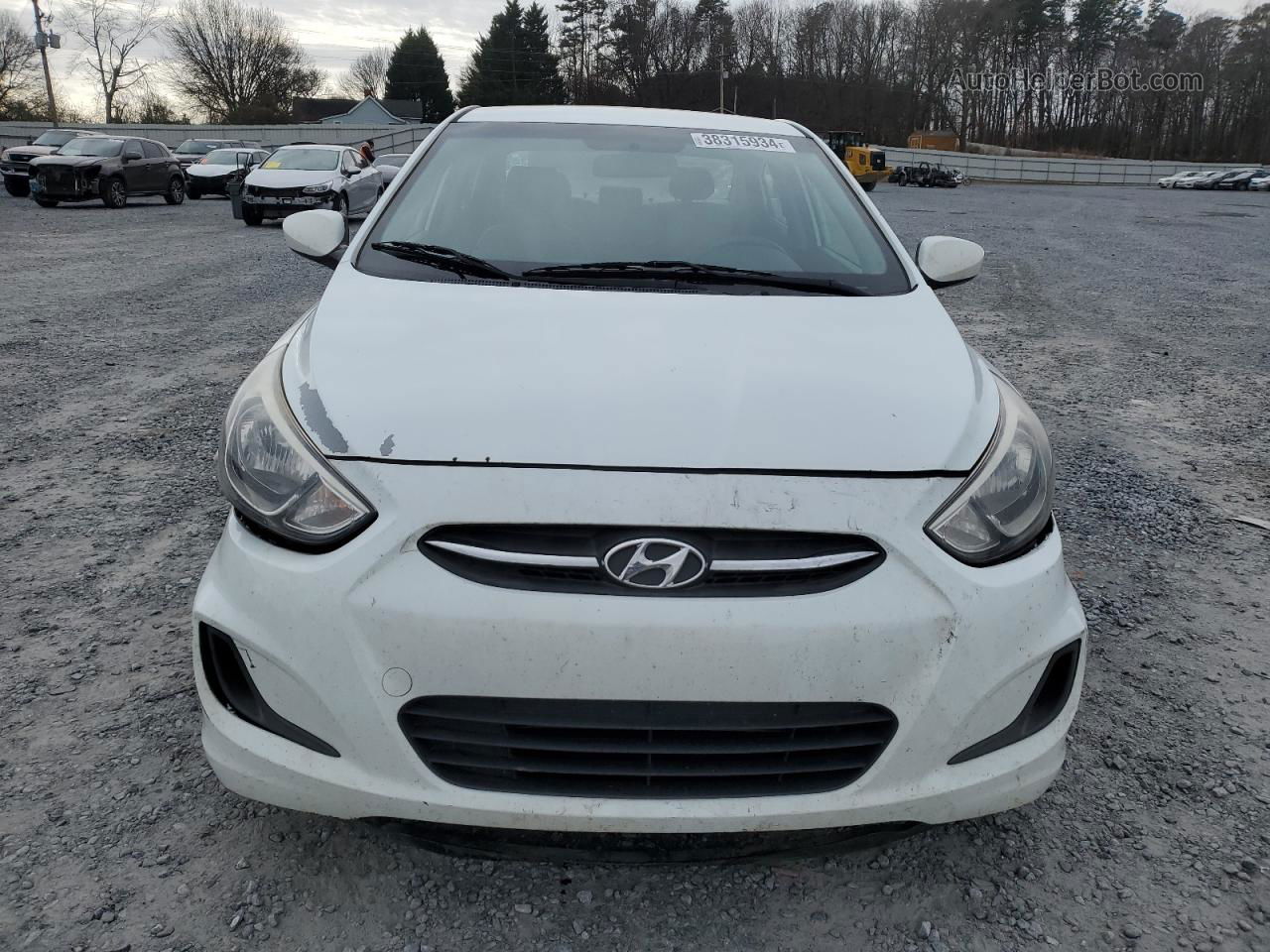 2015 Hyundai Accent Gls White vin: KMHCT4AE2FU905505