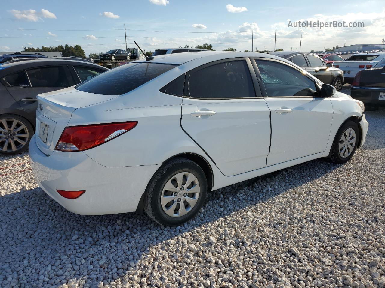 2015 Hyundai Accent Gls White vin: KMHCT4AE2FU920070