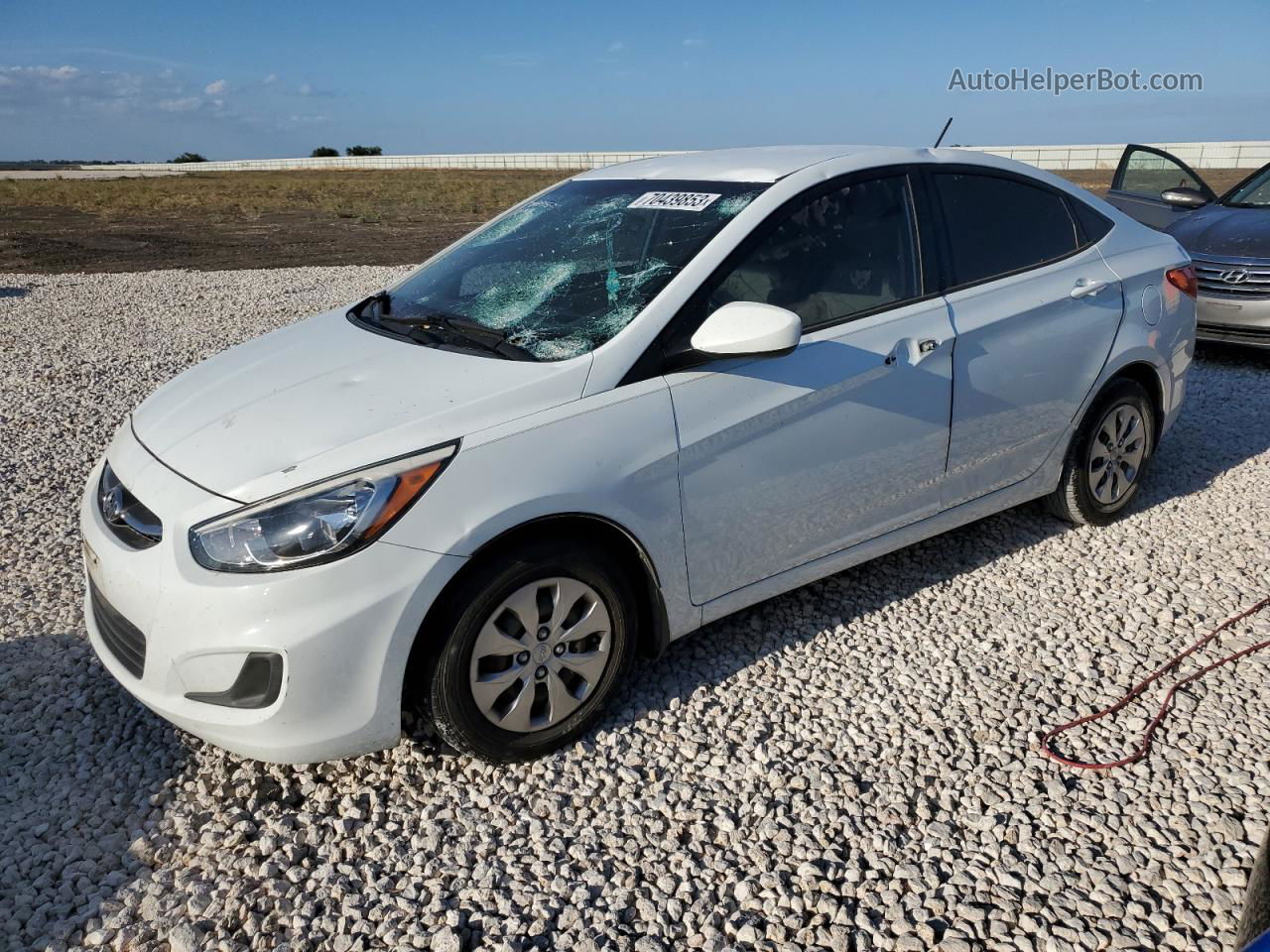 2015 Hyundai Accent Gls White vin: KMHCT4AE2FU920070