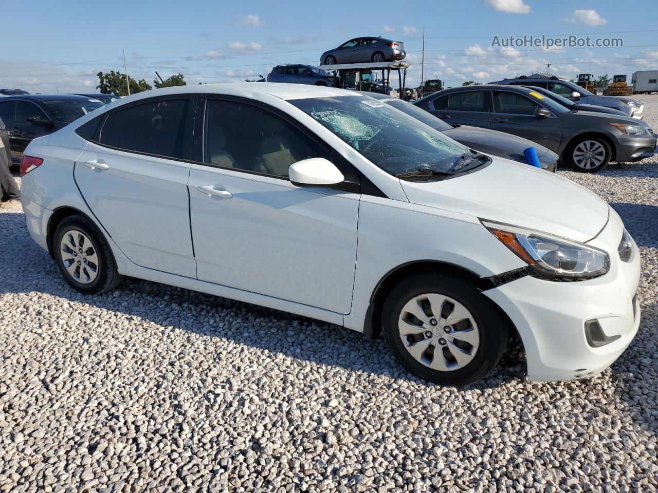 2015 Hyundai Accent Gls White vin: KMHCT4AE2FU920070