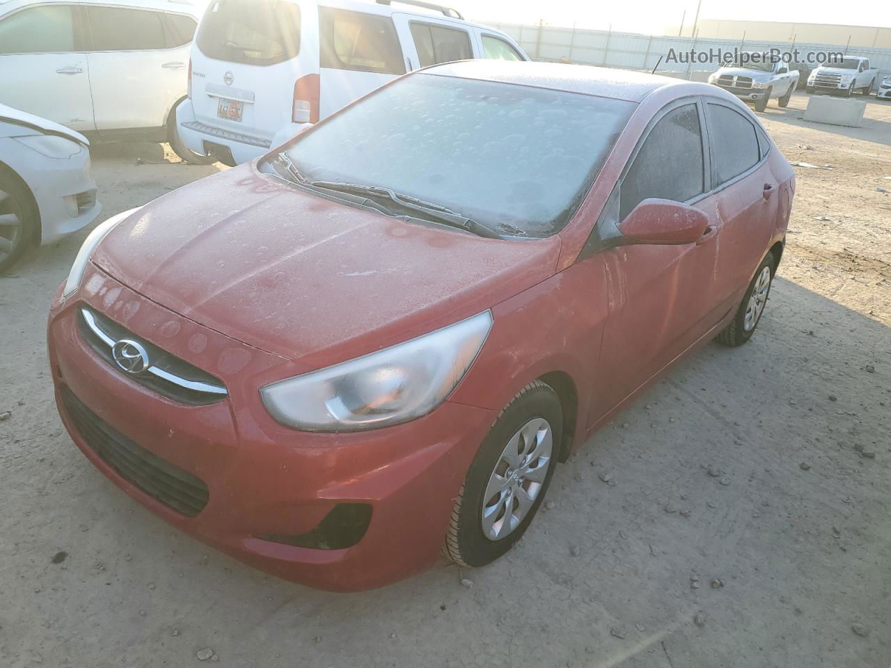 2015 Hyundai Accent Gls Burgundy vin: KMHCT4AE2FU932297