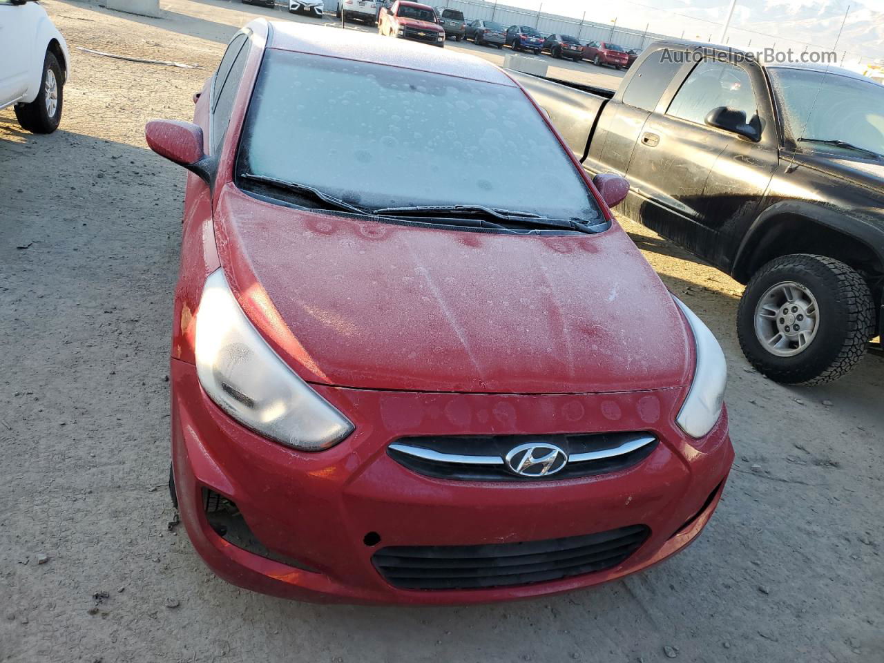 2015 Hyundai Accent Gls Burgundy vin: KMHCT4AE2FU932297