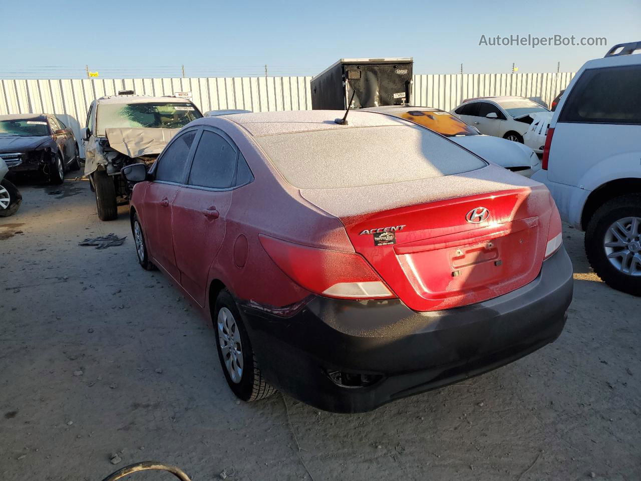 2015 Hyundai Accent Gls Burgundy vin: KMHCT4AE2FU932297