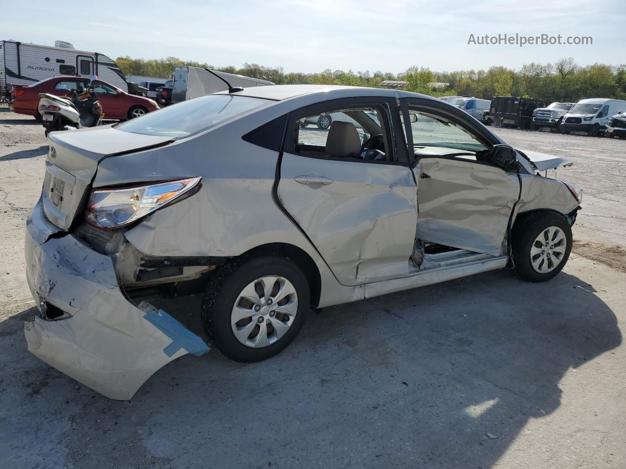 2015 Hyundai Accent Gls White vin: KMHCT4AE2FU934230