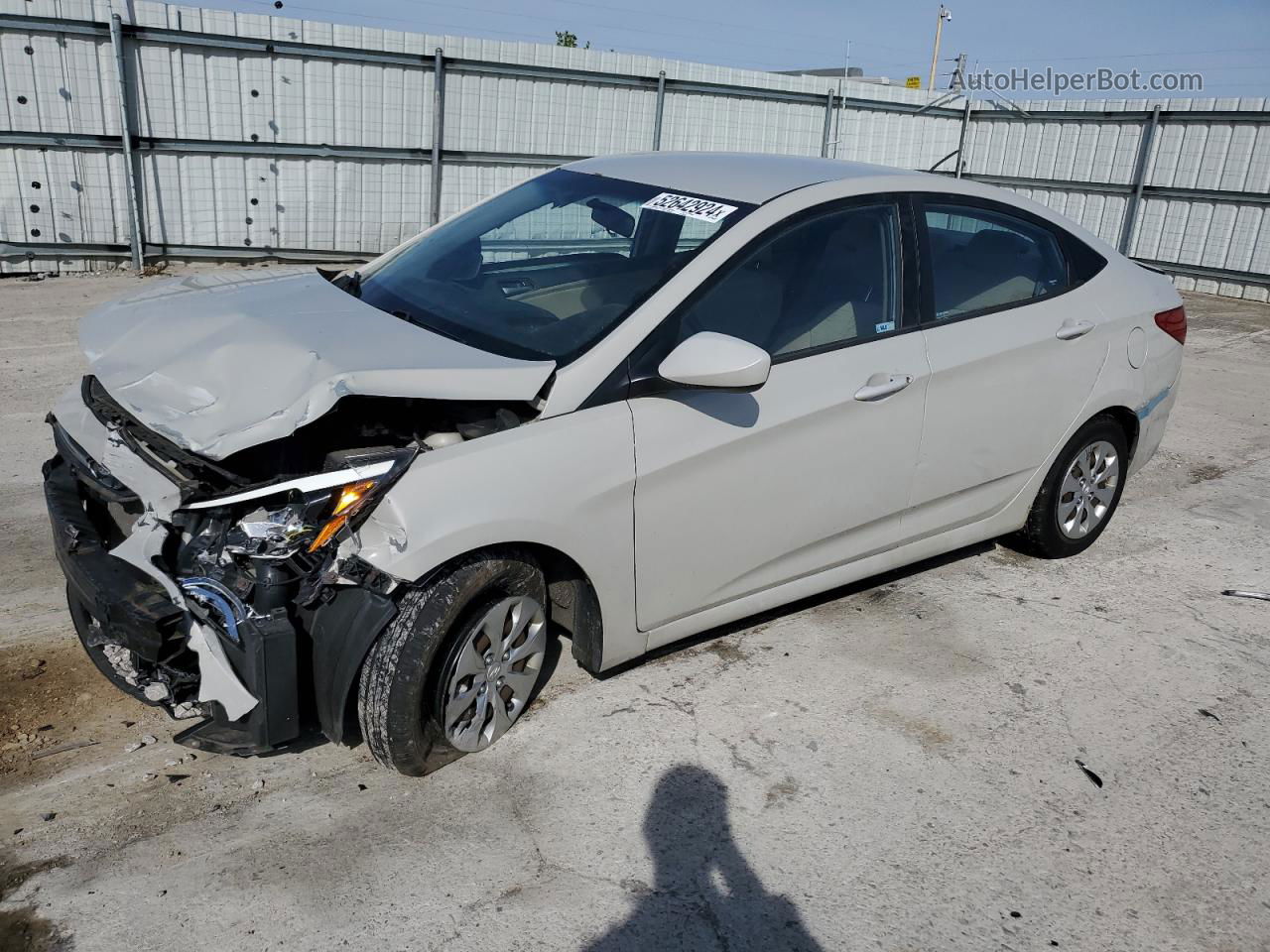 2015 Hyundai Accent Gls White vin: KMHCT4AE2FU934230