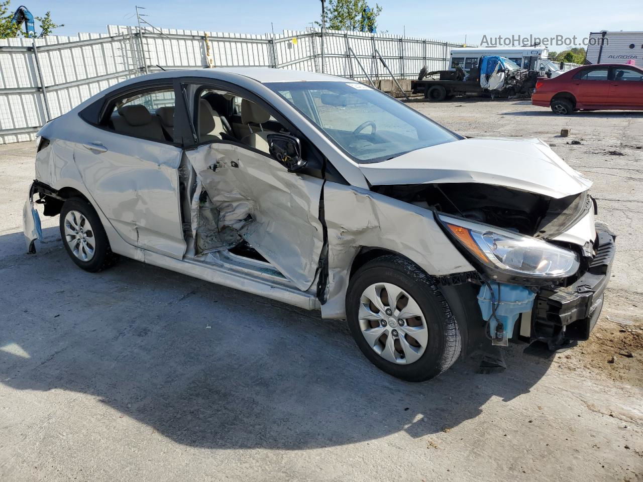 2015 Hyundai Accent Gls White vin: KMHCT4AE2FU934230