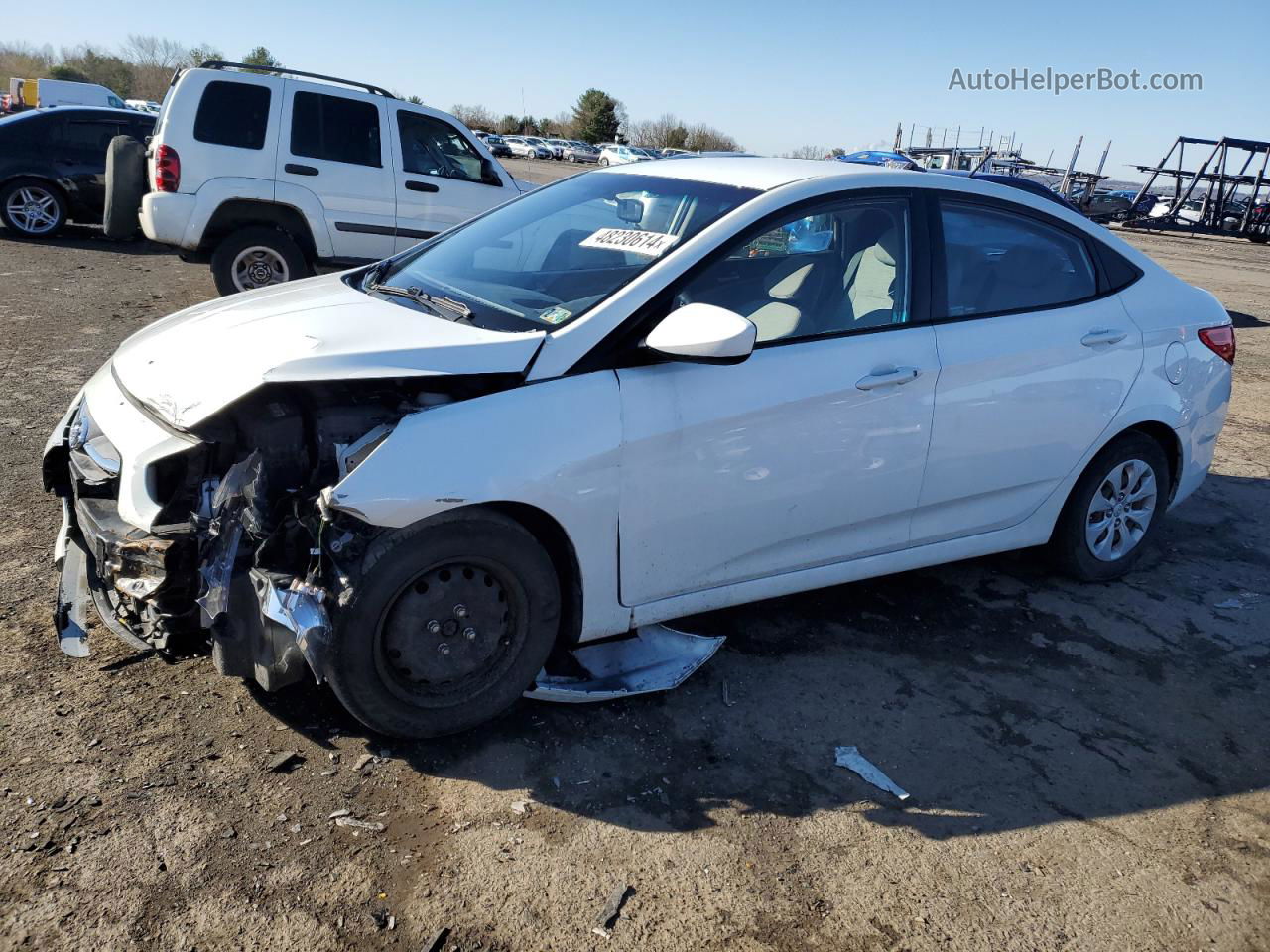 2016 Hyundai Accent Se White vin: KMHCT4AE2GU015524