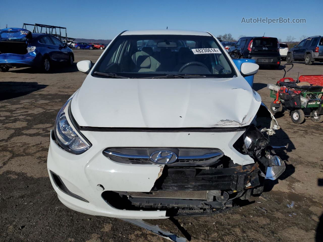 2016 Hyundai Accent Se White vin: KMHCT4AE2GU015524