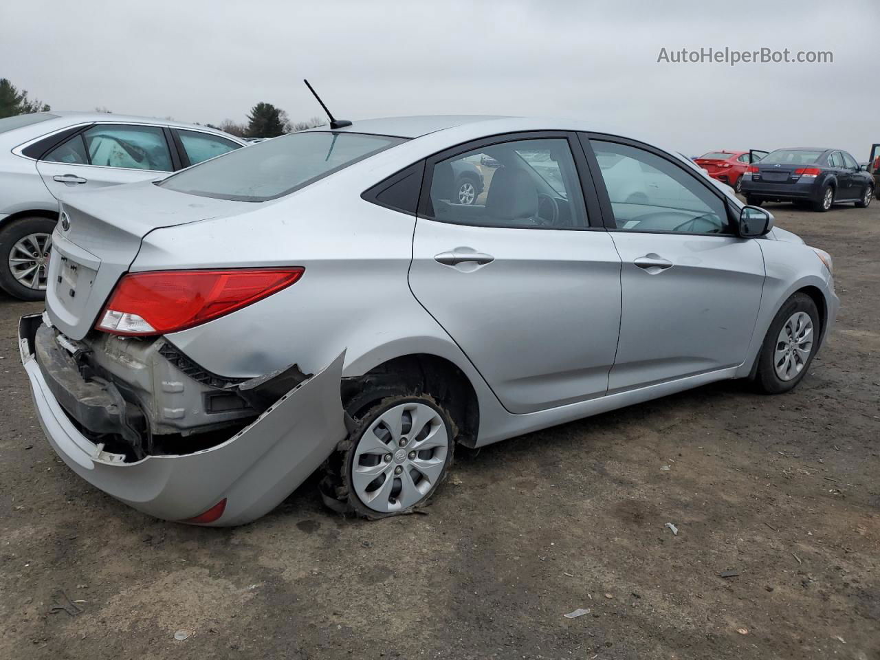 2016 Hyundai Accent Se Silver vin: KMHCT4AE2GU078008