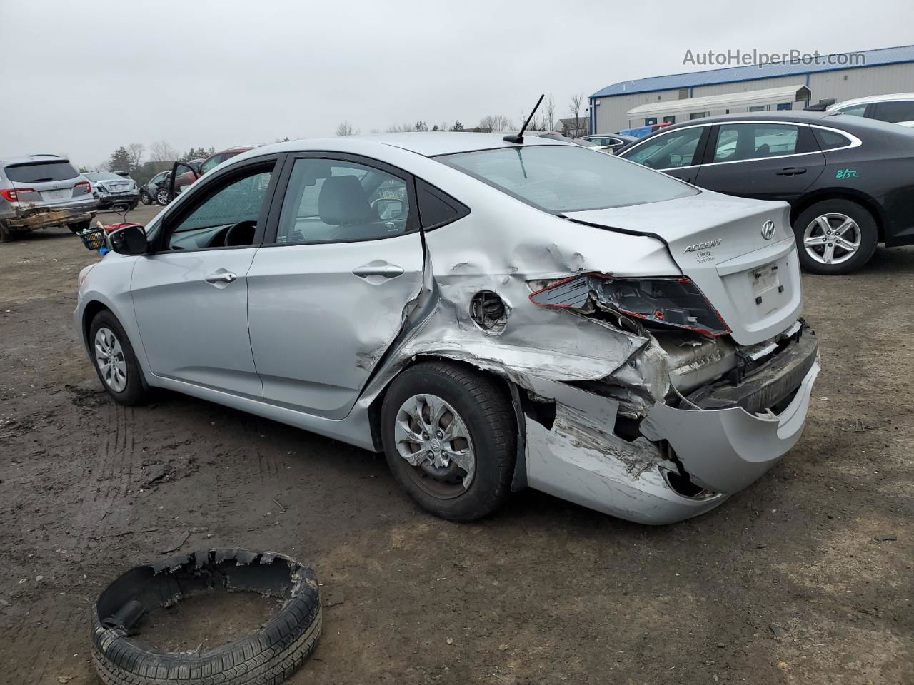 2016 Hyundai Accent Se Silver vin: KMHCT4AE2GU078008