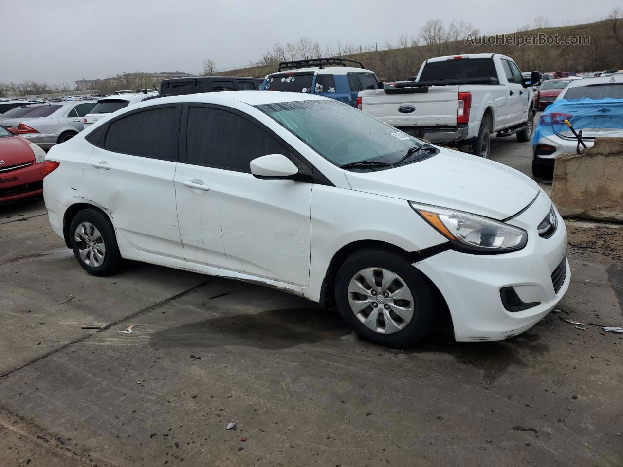 2016 Hyundai Accent Se White vin: KMHCT4AE2GU083581