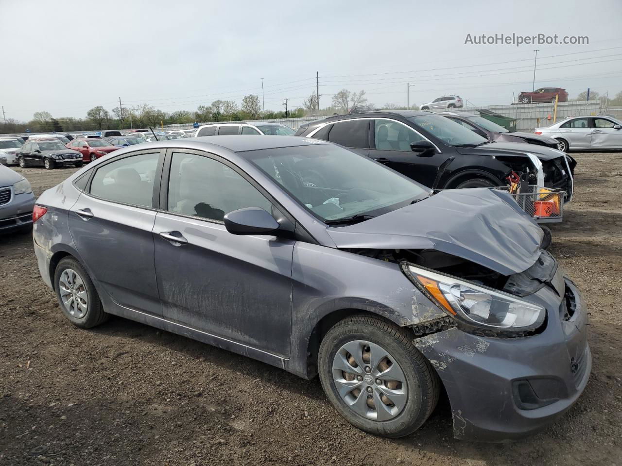 2016 Hyundai Accent Se Gray vin: KMHCT4AE2GU130222