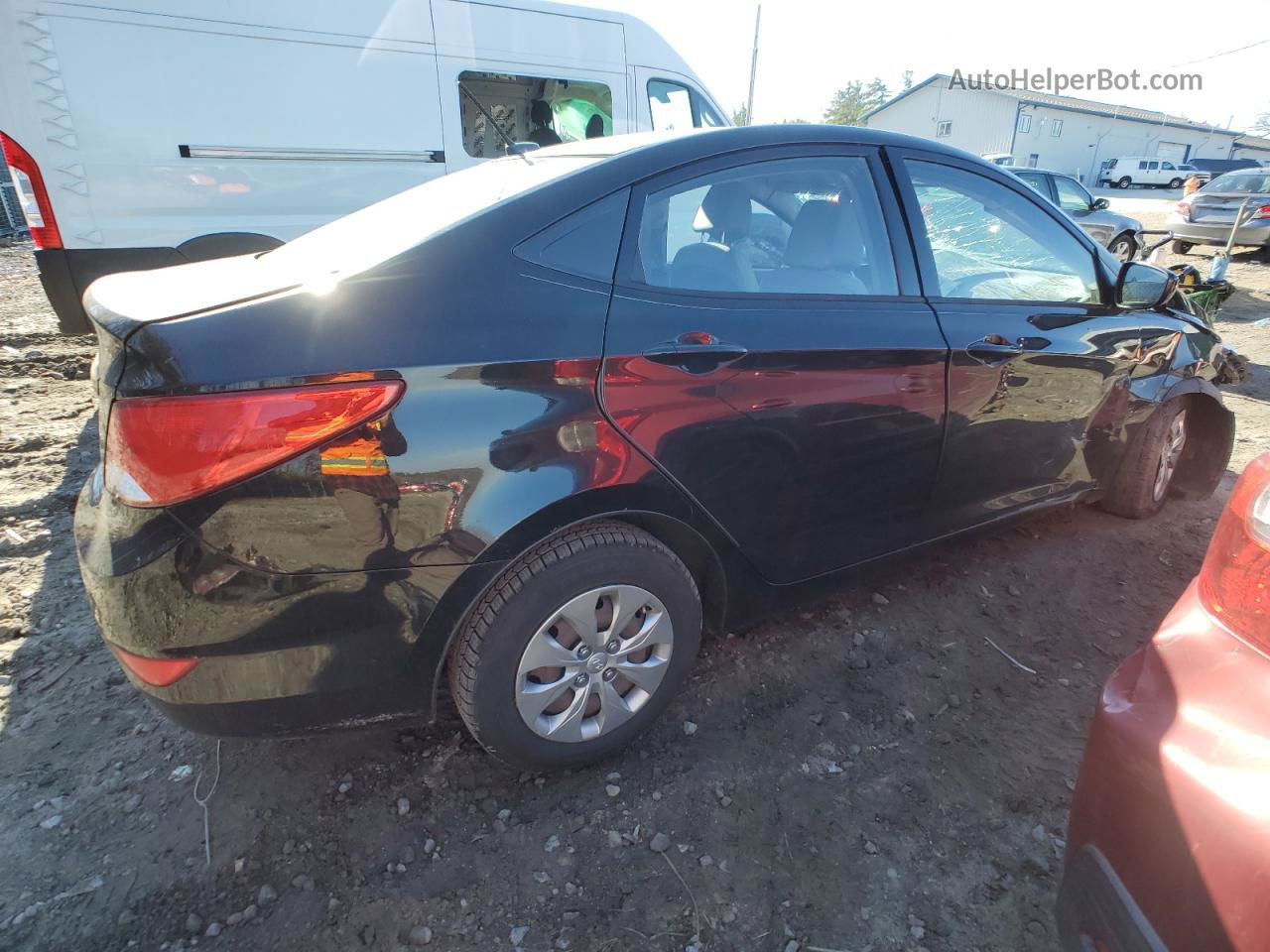 2016 Hyundai Accent Se Черный vin: KMHCT4AE2GU951935