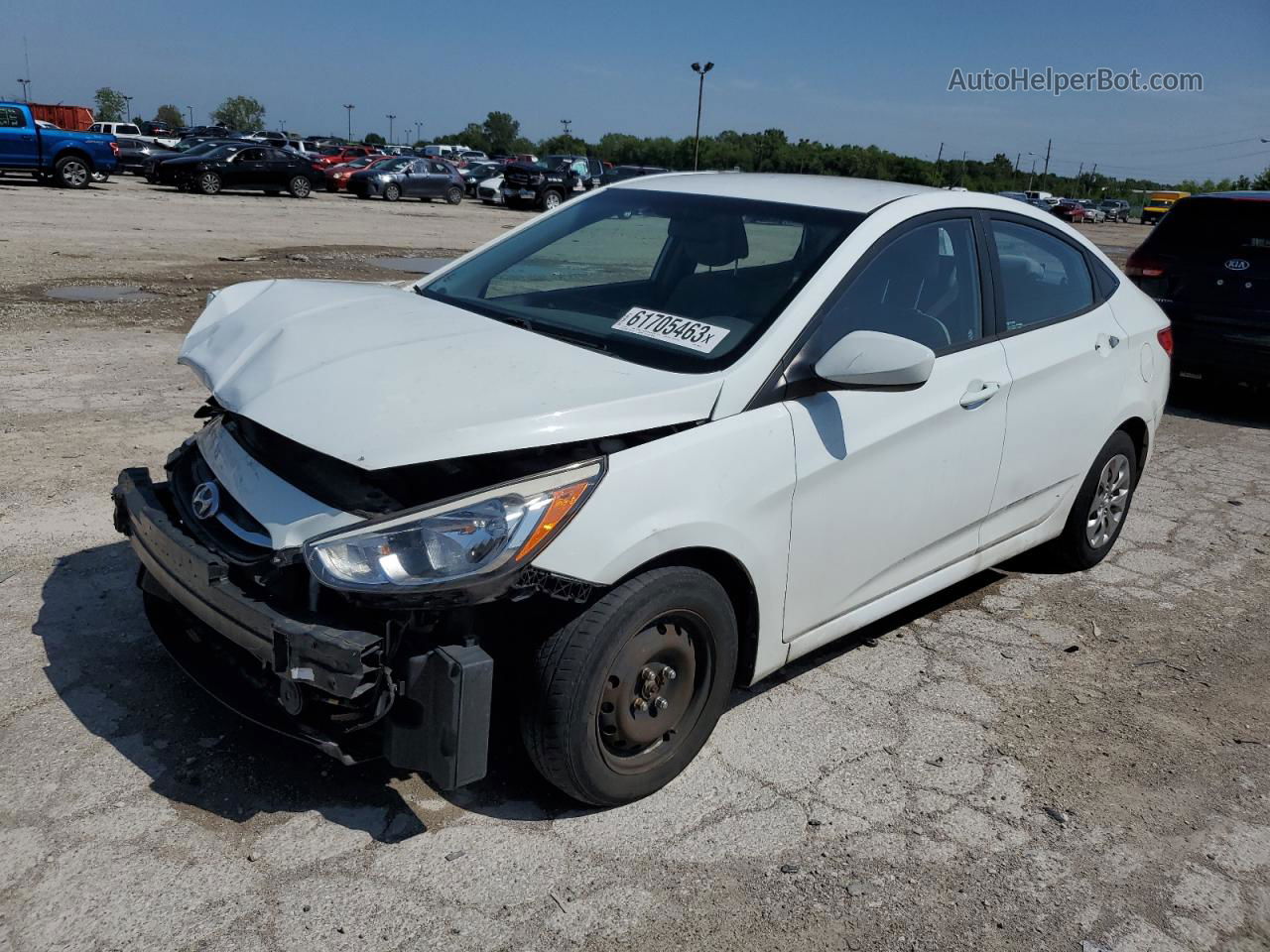 2016 Hyundai Accent Se White vin: KMHCT4AE2GU980013