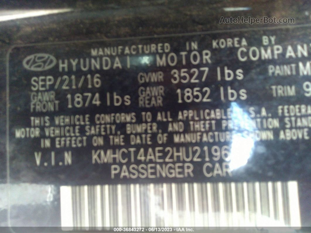 2017 Hyundai Accent Se Черный vin: KMHCT4AE2HU219659