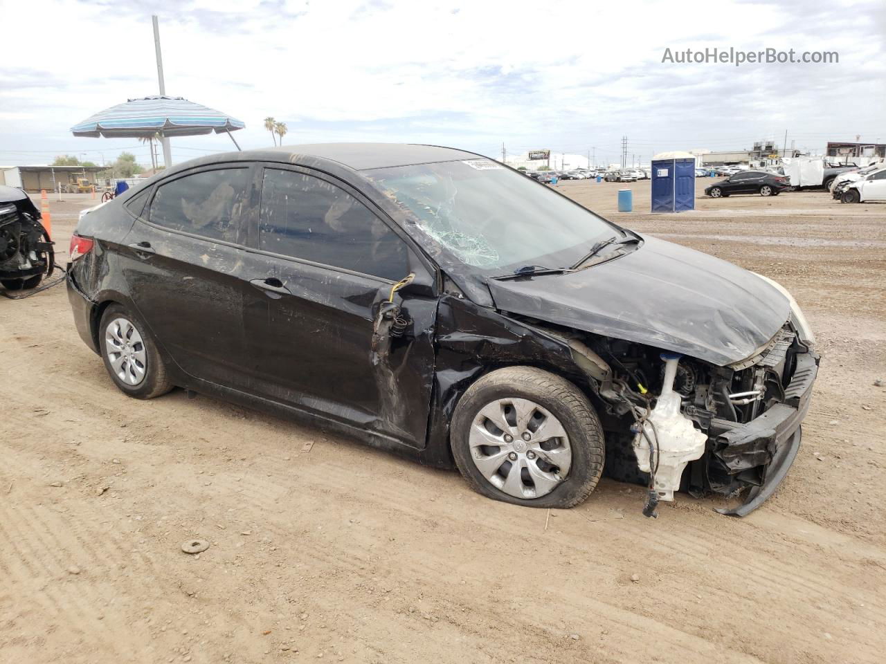 2017 Hyundai Accent Se Черный vin: KMHCT4AE2HU221413