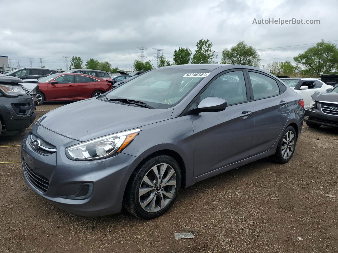 2017 Hyundai Accent Se Gray vin: KMHCT4AE2HU329434