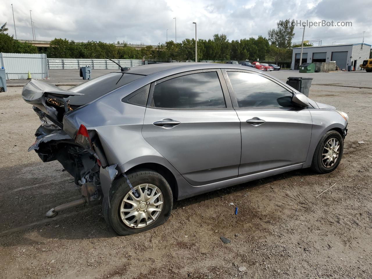 2013 Hyundai Accent Gls Gray vin: KMHCT4AE3DU467655